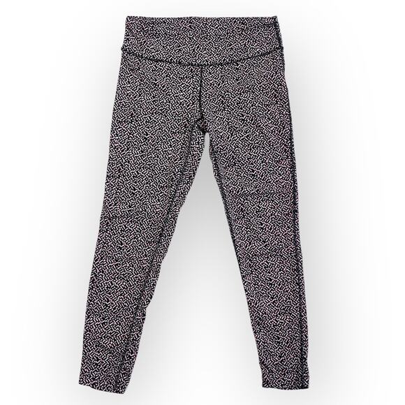 Gap Fit Leggings Women’s Medium Pink Black Printed Active Pants - Picture 1 of 8